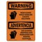 Signmission OSHA, Wear Gloves Caustic Solutions Bilingual, 14in X 10in Rigid Plastic, 14" W, 10" H, Landscape OS-WS-P-1014-L-12911 - alternate 1